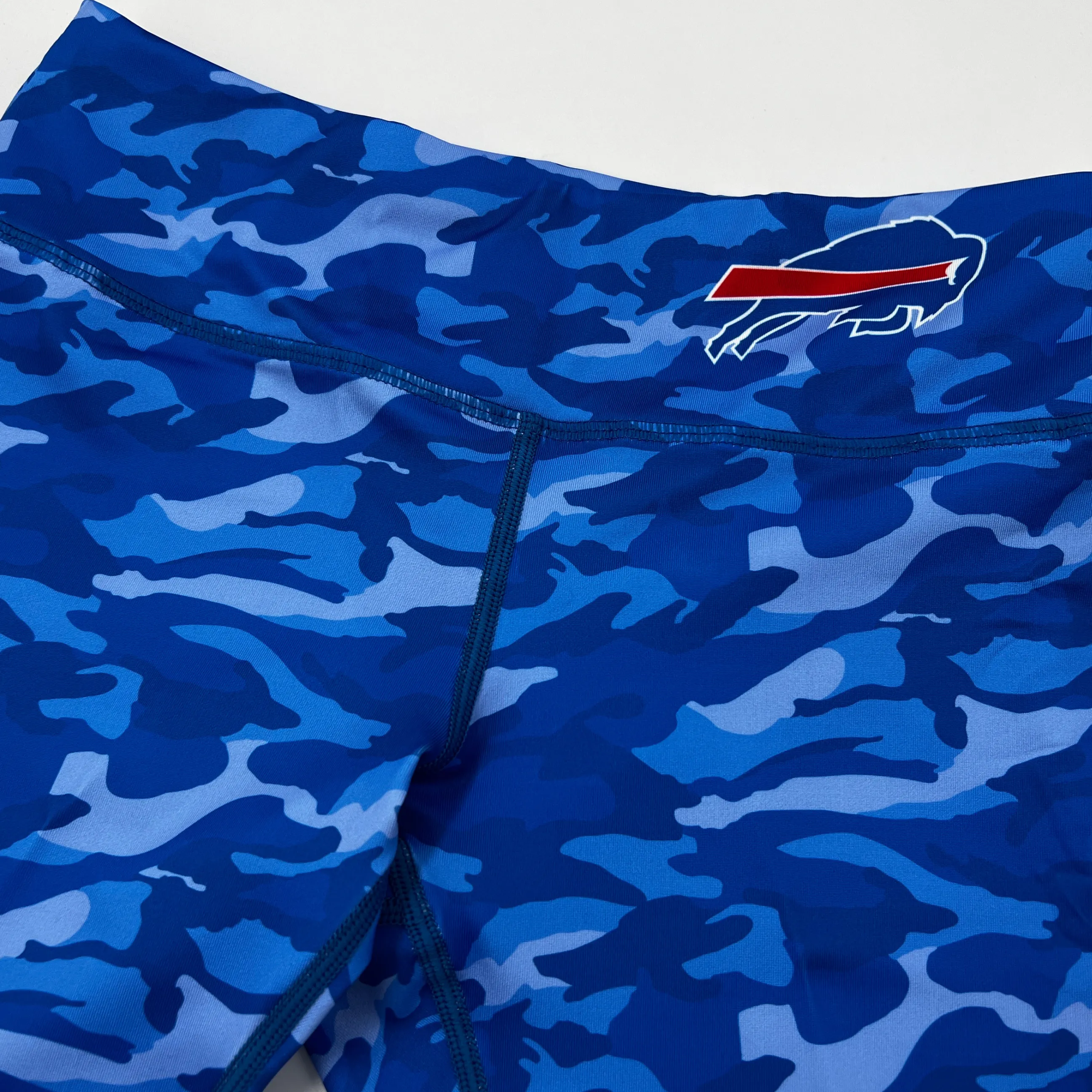 Women's Buffalo Bills Royal Blue Camo Biker Shorts