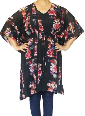 Womens Printed Caftan Beachwear Dress