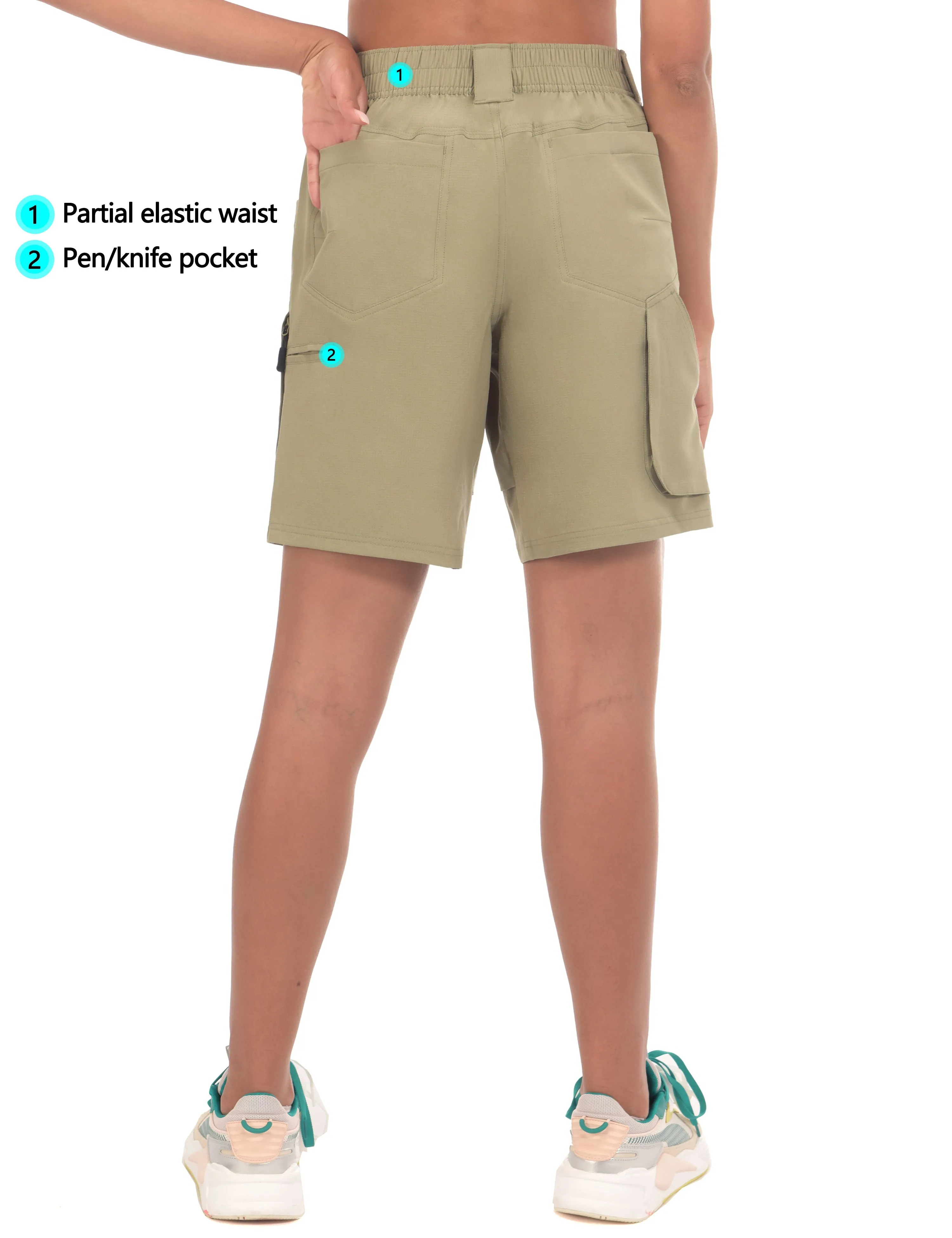 Women's Quick Dry Stretch Outdoor Shorts for Hiking