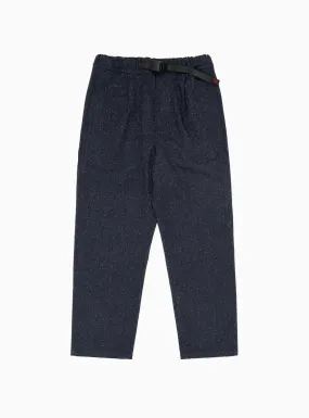 Wool Relaxed Pleated Trousers Navy