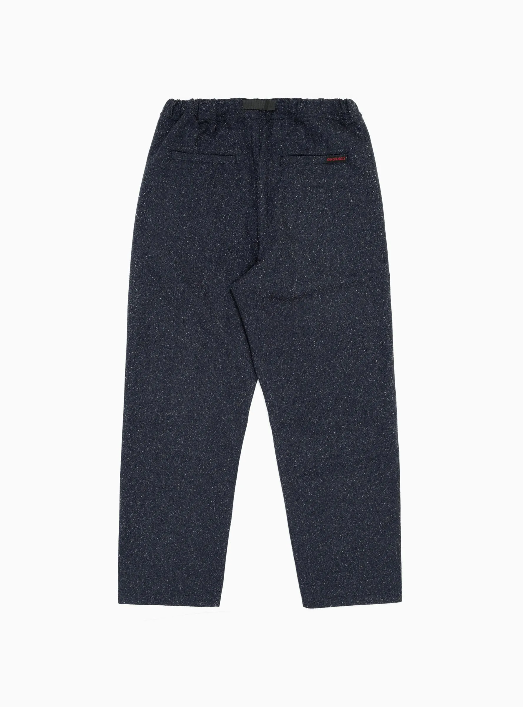 Wool Relaxed Pleated Trousers Navy