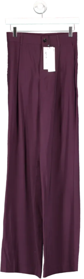 ZARA Purple Wide Leg Trouser UK XS